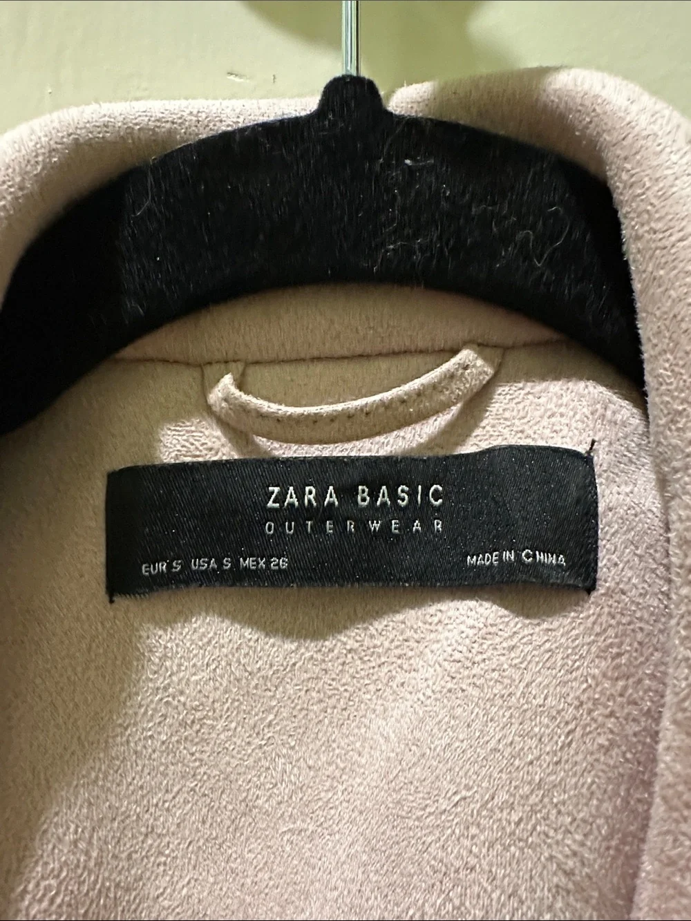 Zara Studio Blush Pink Suede Moto Jacket - Picture 3 of 3